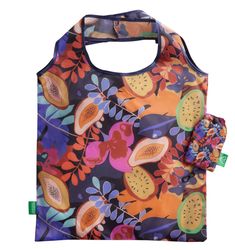 recycled fabric foldable tote bag , color: papaya