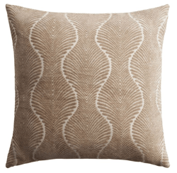 ogee jacquard throw pillow , color: taupe