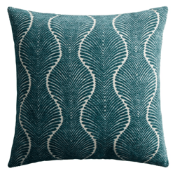 ogee jacquard throw pillow , color: teal