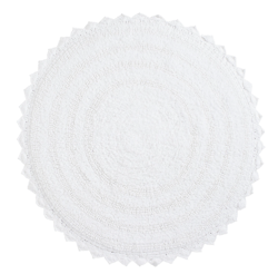 redondo round cotton bath mat , color: white