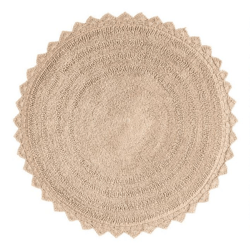 redondo round cotton bath mat , color: sand