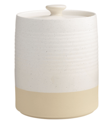 tipton large ivory speckled ceramic storage canister