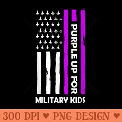 purple up for military of the military child - modern png designs