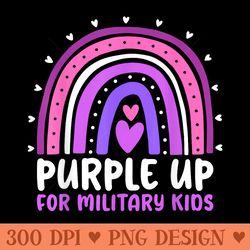 purple up for military month military child rainbow - digital png artwork