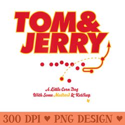 tom & jerry - kansas city football - sublimation patterns png