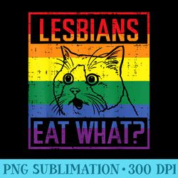 lesbians eat what cat funny humor pun lgbtq pride flag - png templates