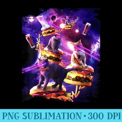 galaxy laser cat on burger space cheeseburger cats - unique sublimation patterns