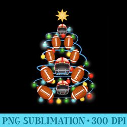 football christmas tree lightscute football christmas - png graphic resource