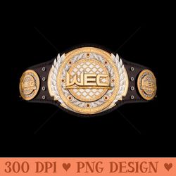 wec champion belt - sublimation printables png download