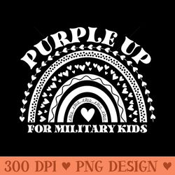 purple up for military military child month rainbow - high resolution png designs