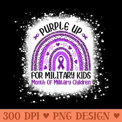 purple up for military month military child rainbow - high resolution png download