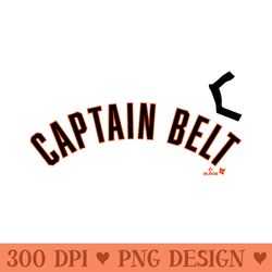 officially licensed brandon belt - captain belt - exclusive png designs