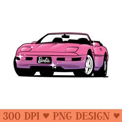 barbie - hot pink car - ready to print png designs