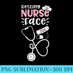 resting nurse face nurse life - download png graphic