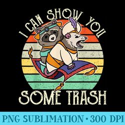vintage possum raccoon i can show you some trash - high resolution png graphic