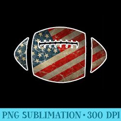 american flag football cool football with flag on it - png design resource