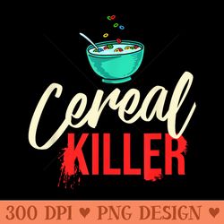 cereal killer bowl box breakfast - digital png artwork