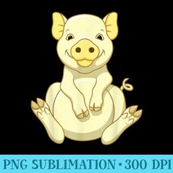 cute yellow pig day fat pot belly pig - png image download