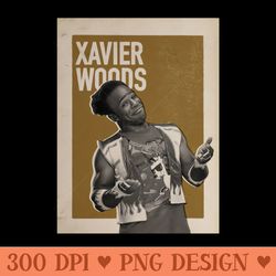 xavier woods - unique sublimation patterns - eco friendly and sustainable digital products