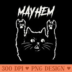 mayhem metal cat - sublimation patterns png - download right after purchase