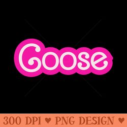 goose baby doll hot pink barbie font - sublimation artwork png download - download right after purchase