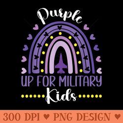 purple up for military month of military child rainbow - png graphics download