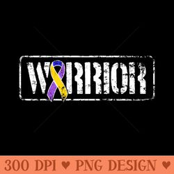 bladder cancer warrior - military style awareness ribbon sweatshirt - png download