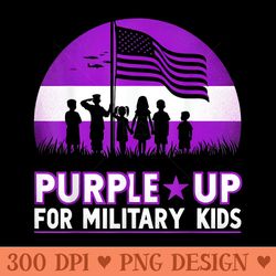 purple up for military military child month rainbow - trendy png designs