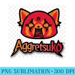 aggretsuko rage rock n roll heavy metal music - unique sublimation patterns