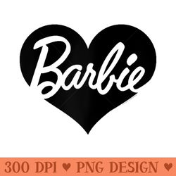 barbie logo heart raglan baseball - modern png designs