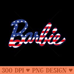 barbie americana logo - sublimation printables png download