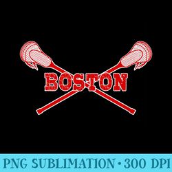 boston lacrosse with lax sticks - digital png downloads