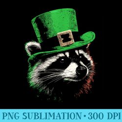 raccoon leprechaun hat funny shamrock st patricks day - unique sublimation patterns