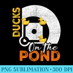 ducks on the pond baseball field softball saying graphic - png illustration download