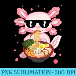 ramen axolotl kawaii anime japanese food girls n - sublimation png download