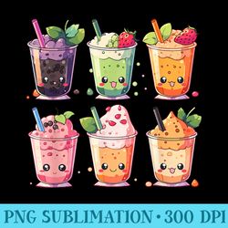 cute bubble tea boba milk tea kawaii anime lover - png download resource