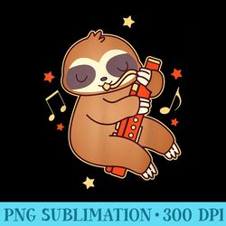 sloth playing bassoon kawaii bassoonist - sublimation png designs