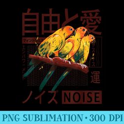 vaporwave kawaii aesthetic japanese korean parakeet b - png graphics download
