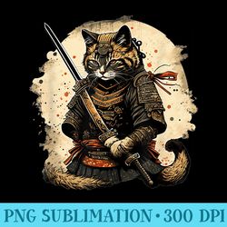 japanese cat samurai katana sameowrai anime - png download library
