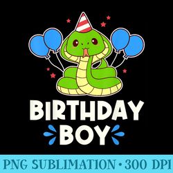 cute birthday cobra graphic - sublimation clipart png