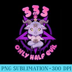 333 only half evil i anime pastel grunge kawaii baphomet - high quality png files