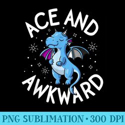 ace and awkward asexual dragon kawaii lgbt pride geek - free transparent png download