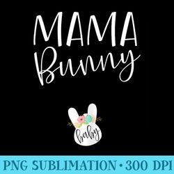 mama bunny baby bunny easter pregnancy announcement - transparent png artwork