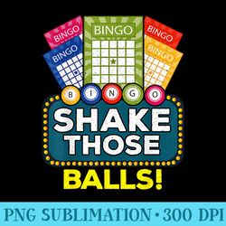 shake those balls funny bingo player bingo novelties - transparent png file