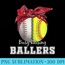 s busy raising ballers softball baseball baseball mom - transparent png design