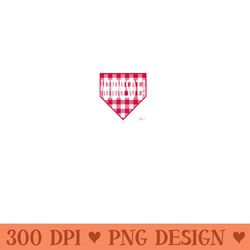 vintage minnesota home plate plaid baseball - sublimation artwork png download