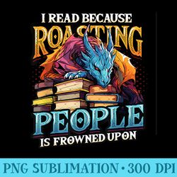 book lover avid reader bookworm dragon reading books reading - printable png graphics