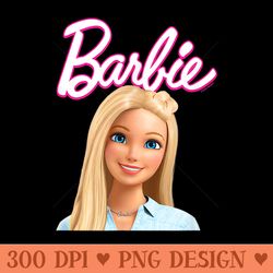 barbie - smiling head with logo - exclusive png designs