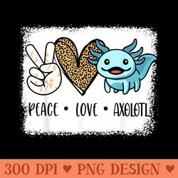 cute peace love axolotl- i axolotl questions - png download