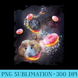galaxy guinea pig on donut space doughnut - png download clipart